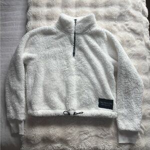 Calvin Klein White Quarter Zip